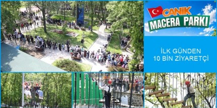 Canik Macera Parkı'nda Açılış Gününde Rekor